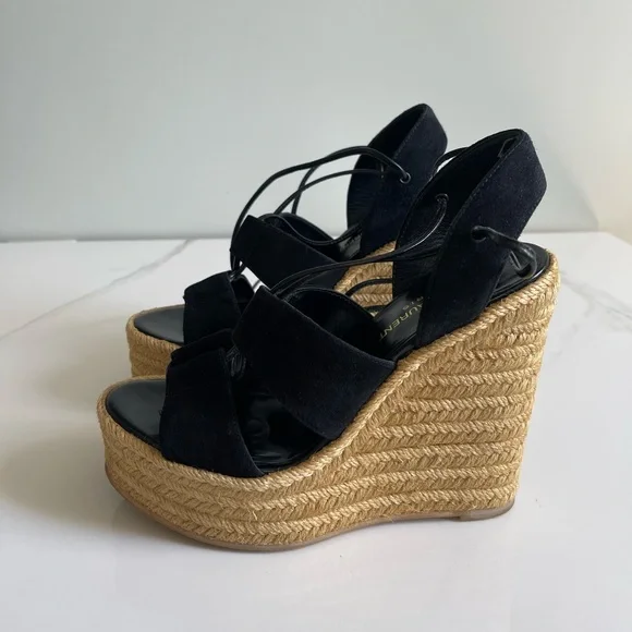 NEW IN BOX SAINT LAURENT LACE UP ESPADRILLES - Picture 6 of 13